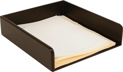 C.R. Gibson® Desk Accessories; Stackable Black Birch Letter Tray