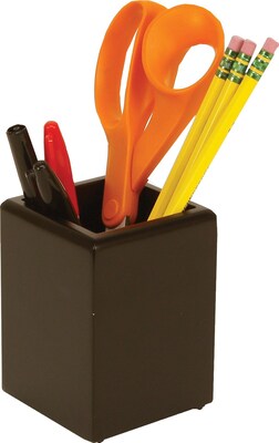 C.R. Gibson® Desk Accessories, Black Birch Pencil Cup