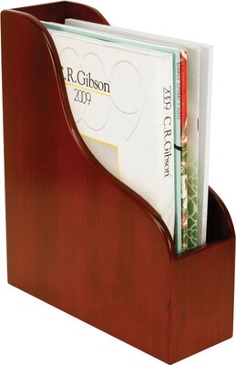 C.R. Gibson® Desk Accessories; Mahagony Birch Magazine Holder