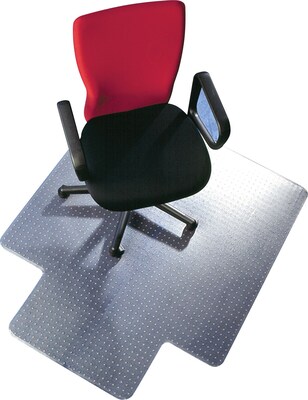 Floortex Polycarbonate Standard Lip Chairmats for All Pile Carpets, 48x53