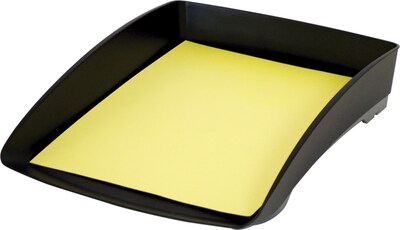 Storex Iceland Durable Plastic Stacking Letter Tray, 2.5 x 9.75 x 13.5, Black (70111B04C)