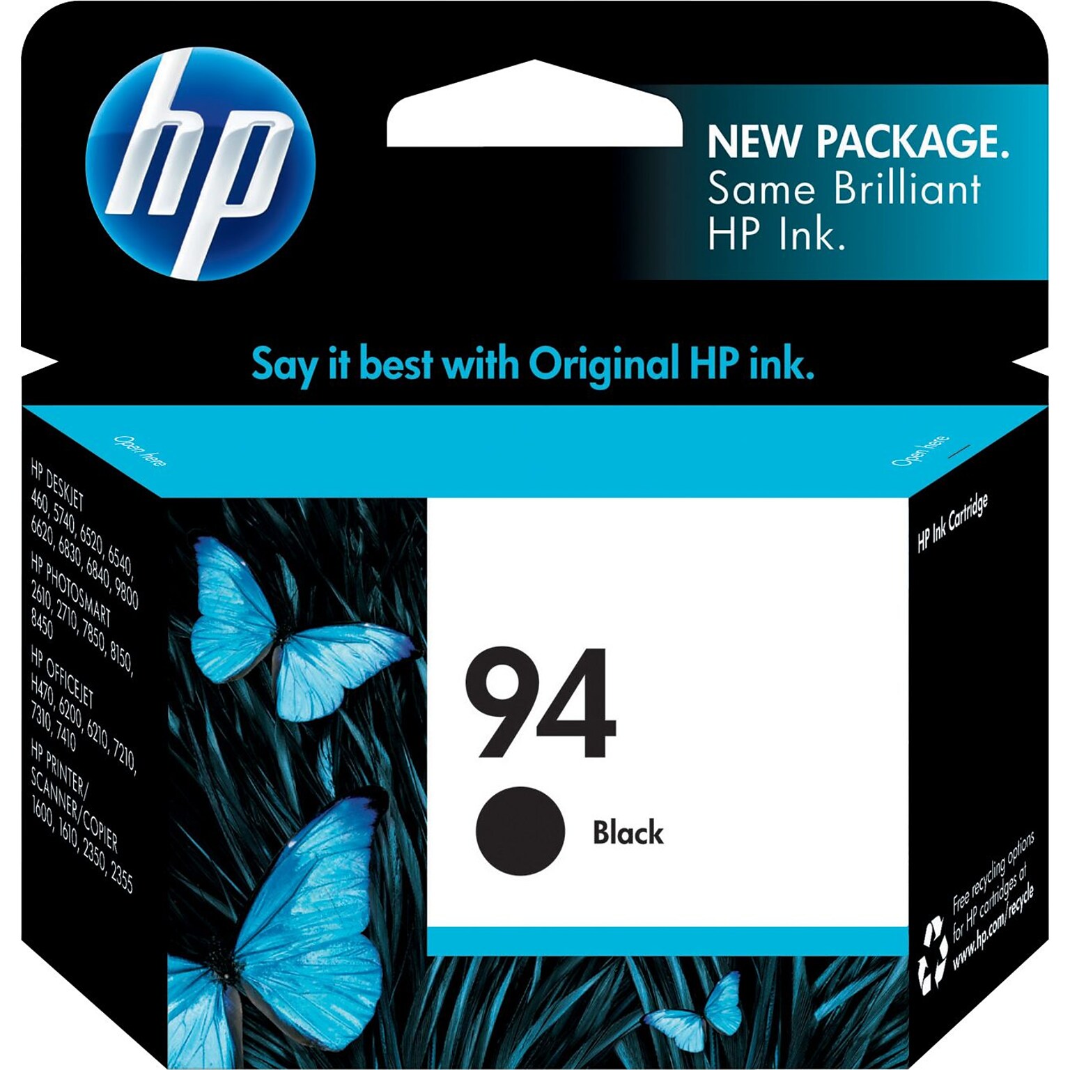 HP 94 Black Standard Yield Ink Cartridge, 24/Pack (C8765WN#140)