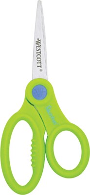 Westcott 5 Stainless Steel Kids Scissors, Pointed Tip, Assorted Colors (14607)