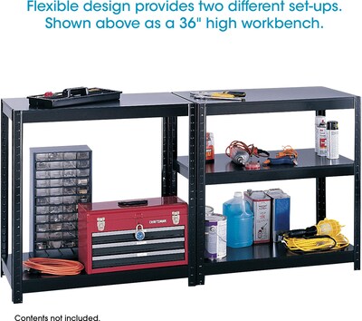 Safco 5-Shelf Steel Unit, 48.13", Black (5246BL)