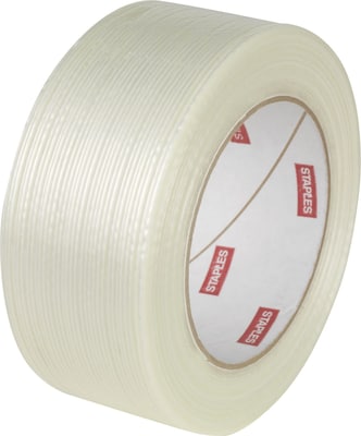 Staples® Fiberglass Filament Tape, 1.9 x 60 Yds, Clear, 1/Roll (31161-CC)