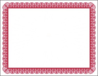 Great Papers Certificates, 8.5 x 11, Red/White, 100/Pack (961034S)