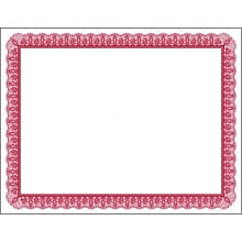 Masterpiece Studios Certificates, 8.5 x 11, Red and White, 100/Pack (961034S)
