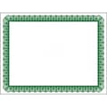 Masterpiece Studios Certificates, 8.5 x 11, Green and White, 100/Pack (961036S)