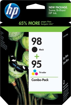 HP 98/95 Black/Tri-Color Standard Yield Ink Cartridge, 2/Pack (CB327FN#140)