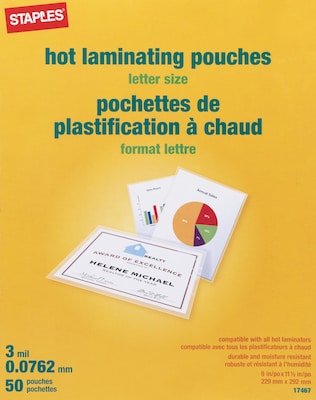 Thermal Laminating Pouch, Letter, 50/Pack