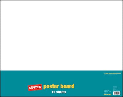 Office Depot Brand Dual Color Poster Board 22 x 28 Red Yellow Pack