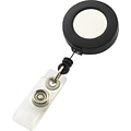 Staples® Badge Reels, 30 Retractable Cord Length, Vinyl/Metal, Black, 25/Pack (18913/3748022)