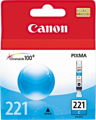 Canon 221 Cyan Standard Yield Ink Cartridge  (2947B001)