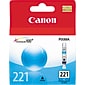 Canon 221 Cyan Standard Yield Ink Cartridge  (2947B001)
