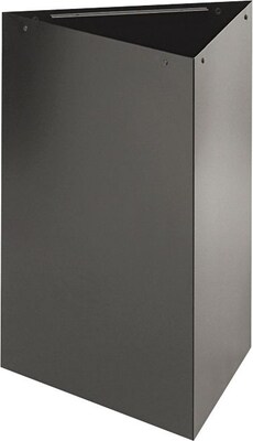 Safco Trifecta Steel Trash Can with no Lid, Black, 15 gal. (9550BL)