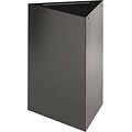 Safco Trifecta Steel Trash Can with no Lid, Black, 15 gal. (9550BL)