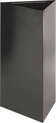 Safco Trifecta Powder-Coated Steel Trash Can with no Lid, Black, 19 gal. (9552BL)
