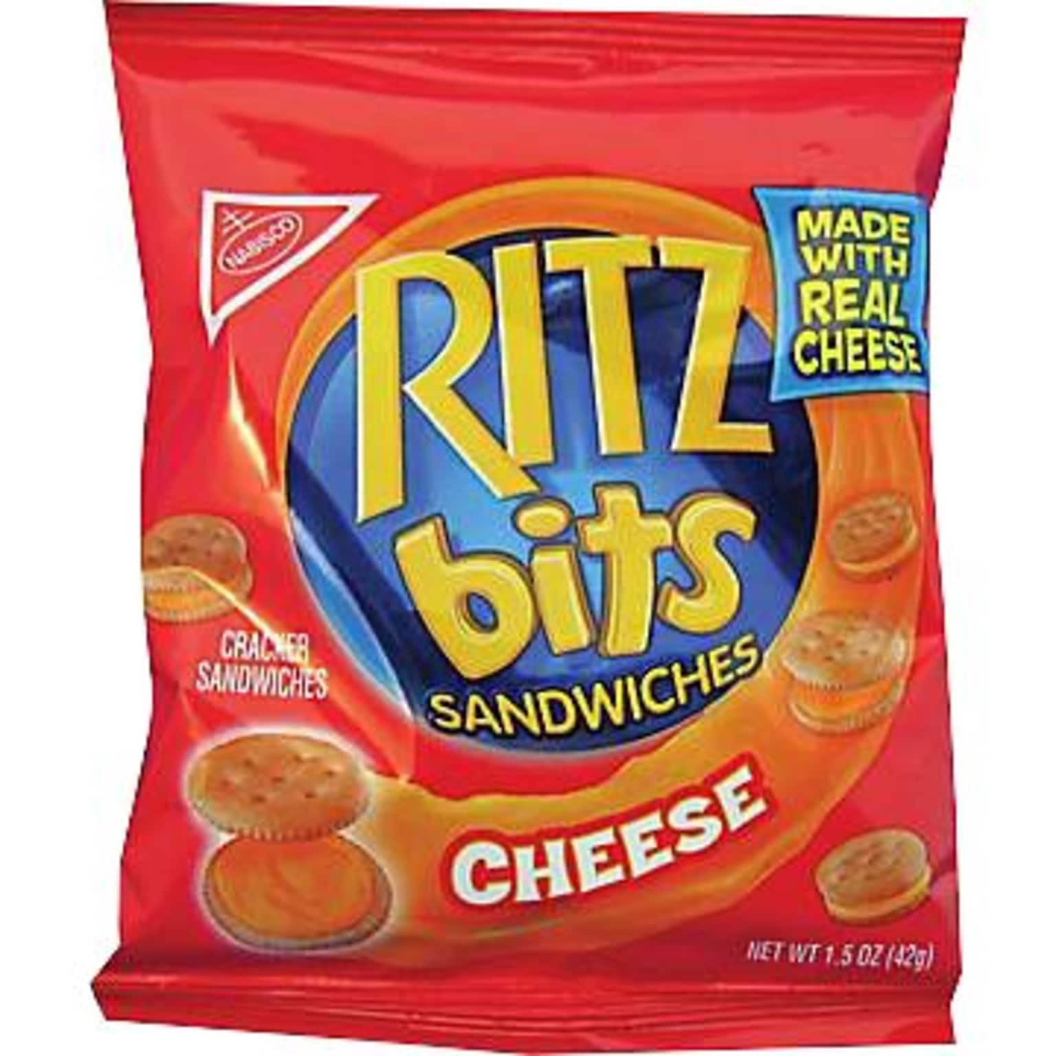 Nabisco Ritz-Bits Cheese Sandwich Crackers, 1.5 oz., 60 Packs/Box (NFG06834)