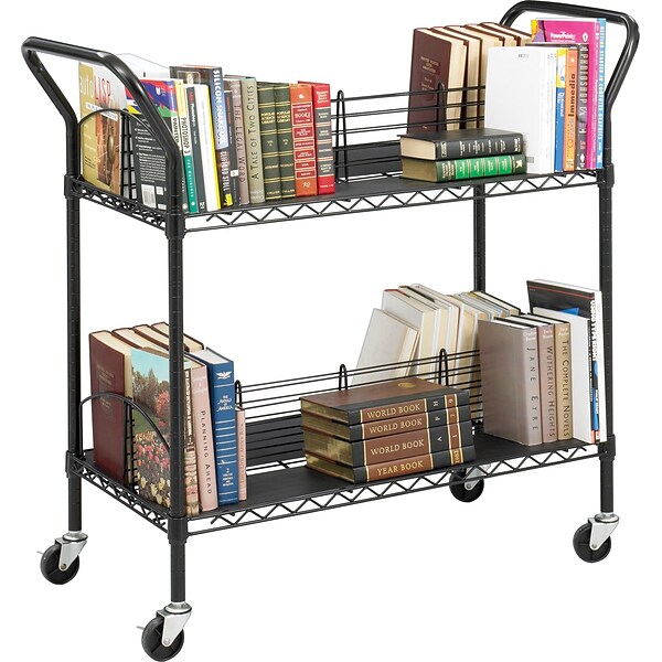 Safco Wire Book Cart, Black (5333BL)