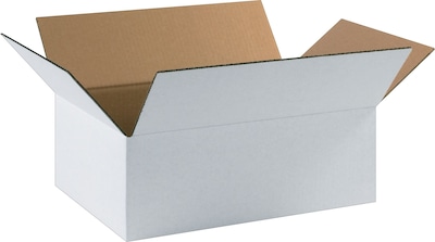 17.25 x 11.25 x 6 Shipping Boxes, 32 ECT, White, 25/Bundle (17116W)