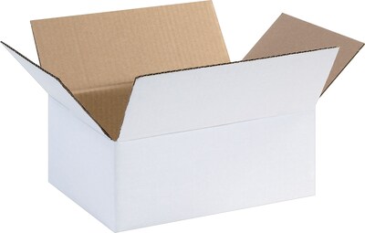 11.75 x 8.75 x 4.75 Shipping Boxes, 32 ECT, White, 25/Bundle (1184SCW)