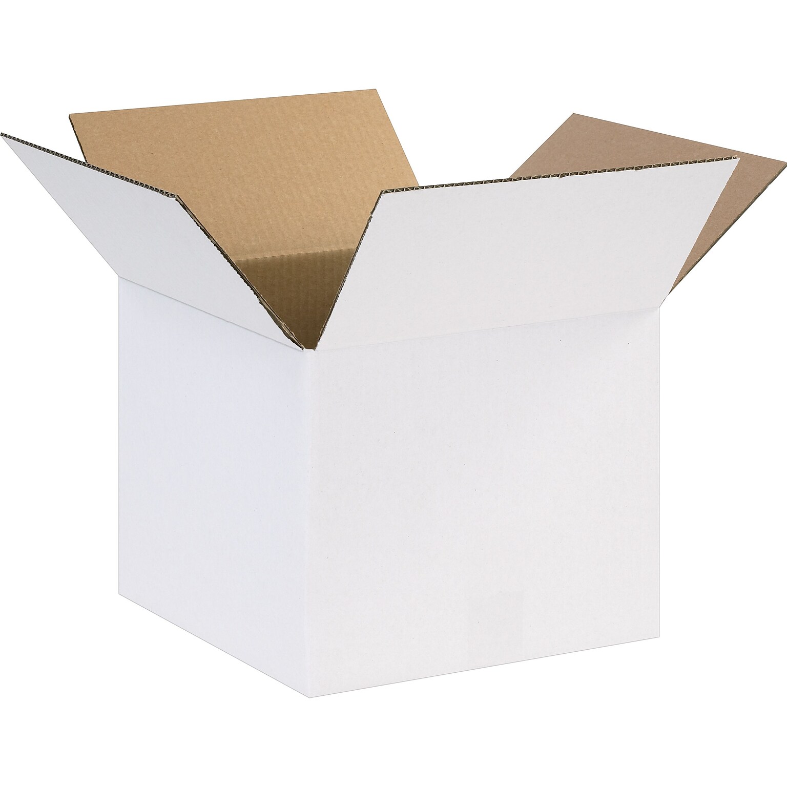 12 x 12 x 10 Shipping Boxes, 32 ECT, White, 25/Bundle (121210W)