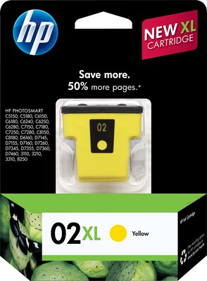 HP 02XL Yellow High Yield Ink Cartridge (C8732WN)