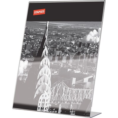 Staples Sign Holder, 8.5 x 11, Clear Plastic (53126/18387)