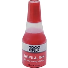 2000 Plus Ink Refills for Self-Inking Stamp Pads, Red, 24/Carton (032960-CT)