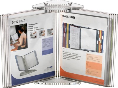 Tarifold® Letter Crystal Desk Reference System With 10 Pockets, Clear