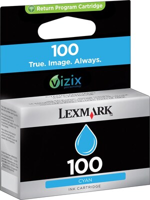 Lexmark 100 Cyan Standard Yield Ink Cartridge (14N0900)