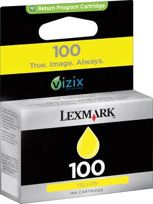 Lexmark 100 Yellow Ink Cartridge, Standard Yield (14N0902)