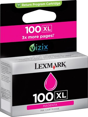 Lexmark 100XL Magenta High Yield Ink Cartridge (14N1070)