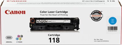 Canon 118 Cyan Standard Yield Toner Cartridge (2661B001AA)