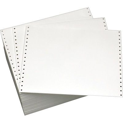 Staples Bond Continuous Form Paper, 14-7/8 x 11, 20 lb, 100 Bright, White, 2700 Sheets/Carton (17712 | Quill
