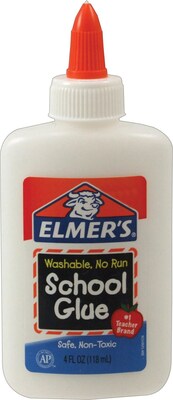 Elmer's School Washable School Glue, 4 oz., White (E304)