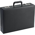 Solo New York Premium Leather-like Attache, Hard-sided with Combination Locks, Black, K85