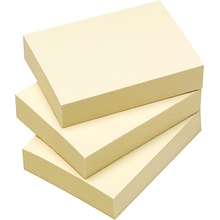 Staples® Stickies Notes, 1 1/2 x 2, Yellow, 100 Sheet/Pad, 432 Pads/Carton (MMMS152YR12CT)