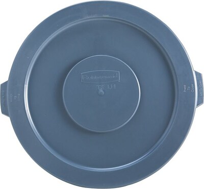 Rubbermaid Brute Plastic Lid, Gray, 10 gal. (FG260900 GRAY)