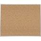 Ghent Natural Cork Bulletin Board with Aluminum Frame, 4'H x 6'W