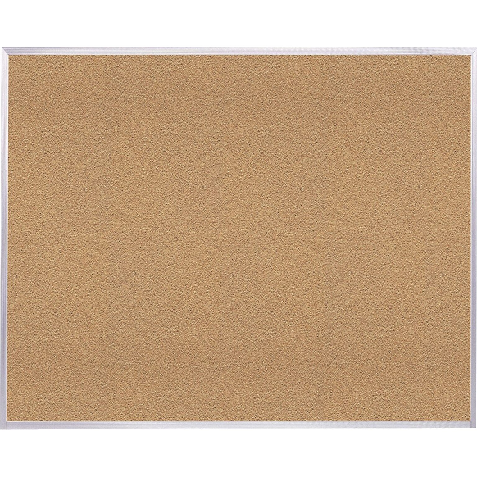 Ghent Natural Cork Bulletin Board with Aluminum Frame, 4H x 6W
