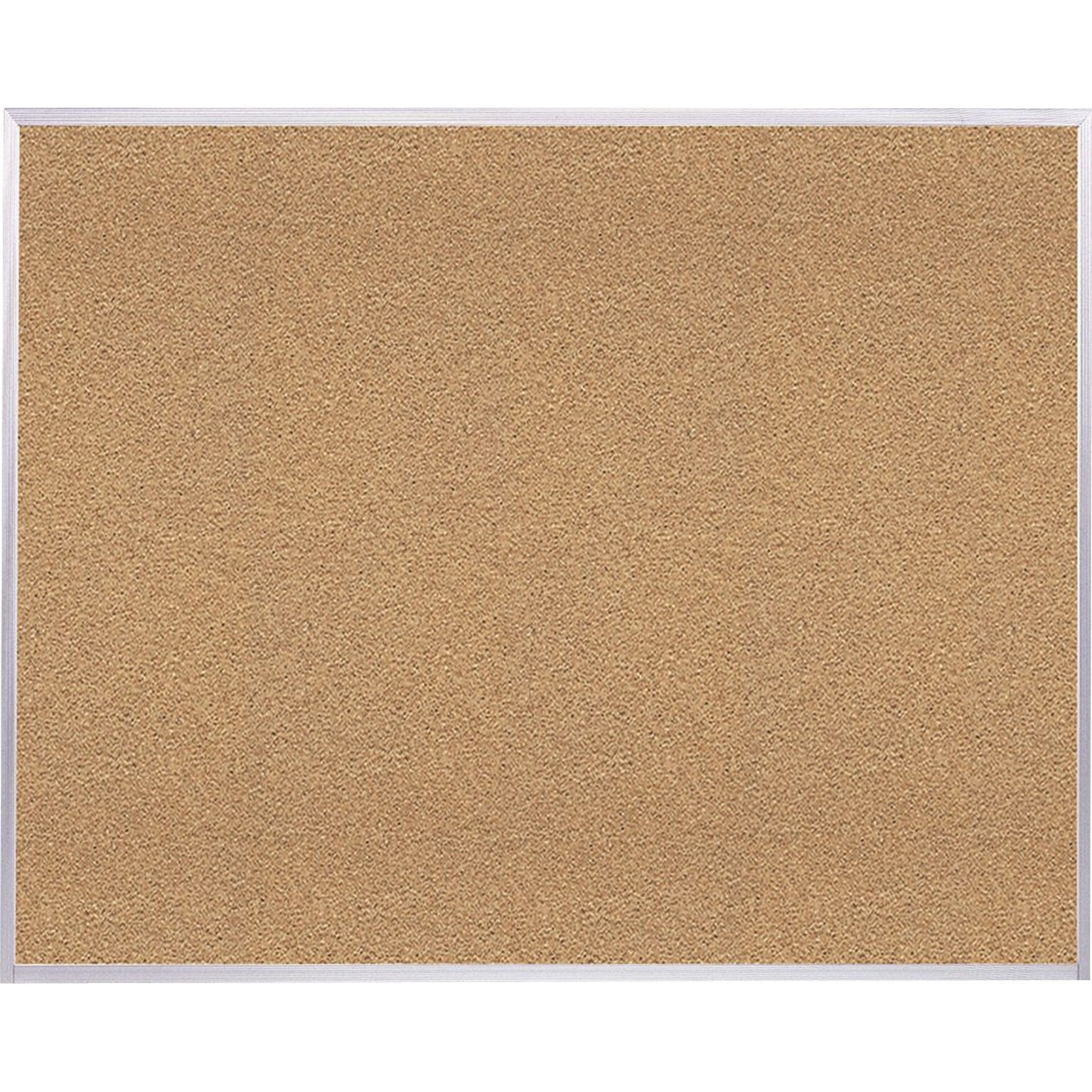 Ghent Natural Cork Bulletin Board with Aluminum Frame, 4H x 10W (AK410)