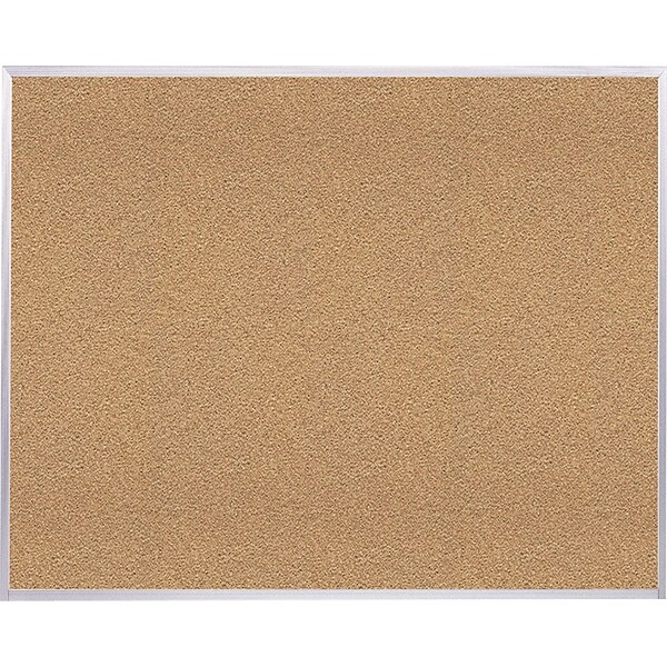 Ghent Natural Cork Bulletin Board with Aluminum Frame, 4H x 10W (AK410)