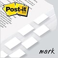 Post-it® Flag 1 x 1-3/4 2-Pack, White, 2400/Carton