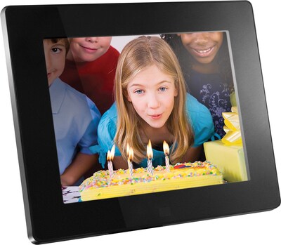 Aluratek Digital Picture Frame, 512MB Memory with Remote, 8"