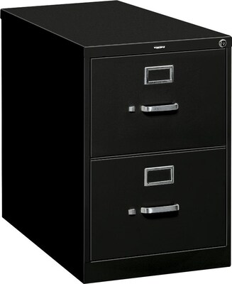 Hon® S380 Series 2-Drawer Vertical File Cabinet, Black, Legal (HS382CPP)
