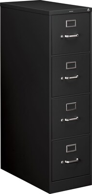 HON® 210 Series Vertical File, 4-Drawer, Letter Size, Black