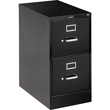 HON 510 Series 2 Drawer Vertical File Cabinet, Legal, Black, 25D (H512CPP)