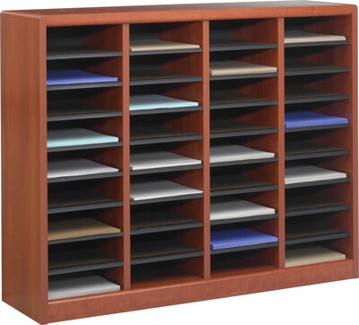 Safco E-Z Stort 36-Compartment Literature Organizers, 40, Cherry (9321CY)