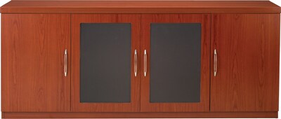 Safco Low Wall Cabinet, Cherry, 29 1/2H x 72W x 18D